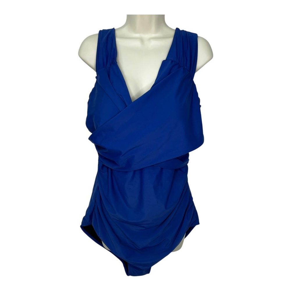 Love My Curves size 20 Blue One Piece Women’s Swimsuit